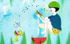 夏日吃瓜作文